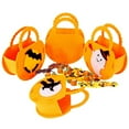 thumbnail image 6 of Halloween Candy Bags, Spooky Candy Bags, Pumpkin Bucket Non-Woven Tote Bags, Felt Cloth Goodie Bag with Handles, Halloween Treat Bags for Party Favors Snacks Chocolates Crayons Toys, 6 of 7
