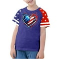 thumbnail image 2 of GERsome American Flag T-Shirts for Kids Girls 4th of July Patriotic Tops Summer Casual Short Sleeve Crewneck Graphic Tee Cotton, 7-8 Years, 2 of 4