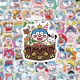 thumbnail image 2 of Pegatinas Doraemons de vinilo resistentes al agua, estilo anime, 100 unidades/lote de 5 a 7 cm, 2 of 5