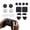 black and white, variant on Protective Case for 2026 Steam Controller 2 Accessories,12PCS Dust Cover Kit with Silicone Thumb Grips Touchpad Protective Stickers DustPlug Button Covers Type-C Dust Plug with Full Protection