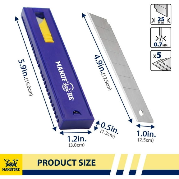 DASAW-X25 25mm utility knife blade, slitting blades, Office knife blades, 30 Pack