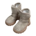 thumbnail image 2 of DOMELAY 1/4 Scale Figure Snow Boots Simulation Miniature Female Action Figures Shoes Khaki, 2 of 9
