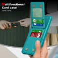 thumbnail image 2 of Decase Wallet Case for Samsung Galaxy S25, PU Leather/Plastic Wallet Phone Case with Magnetic Button Closure Credit Card Holder Slots, Stand Function, Lightweight Solid Fold Cover,Green, 2 of 6