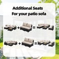 thumbnail image 5 of JOYURE 2 pieces Patio Furniture Set,Wicker Conversation Sofa,Beige, 5 of 7