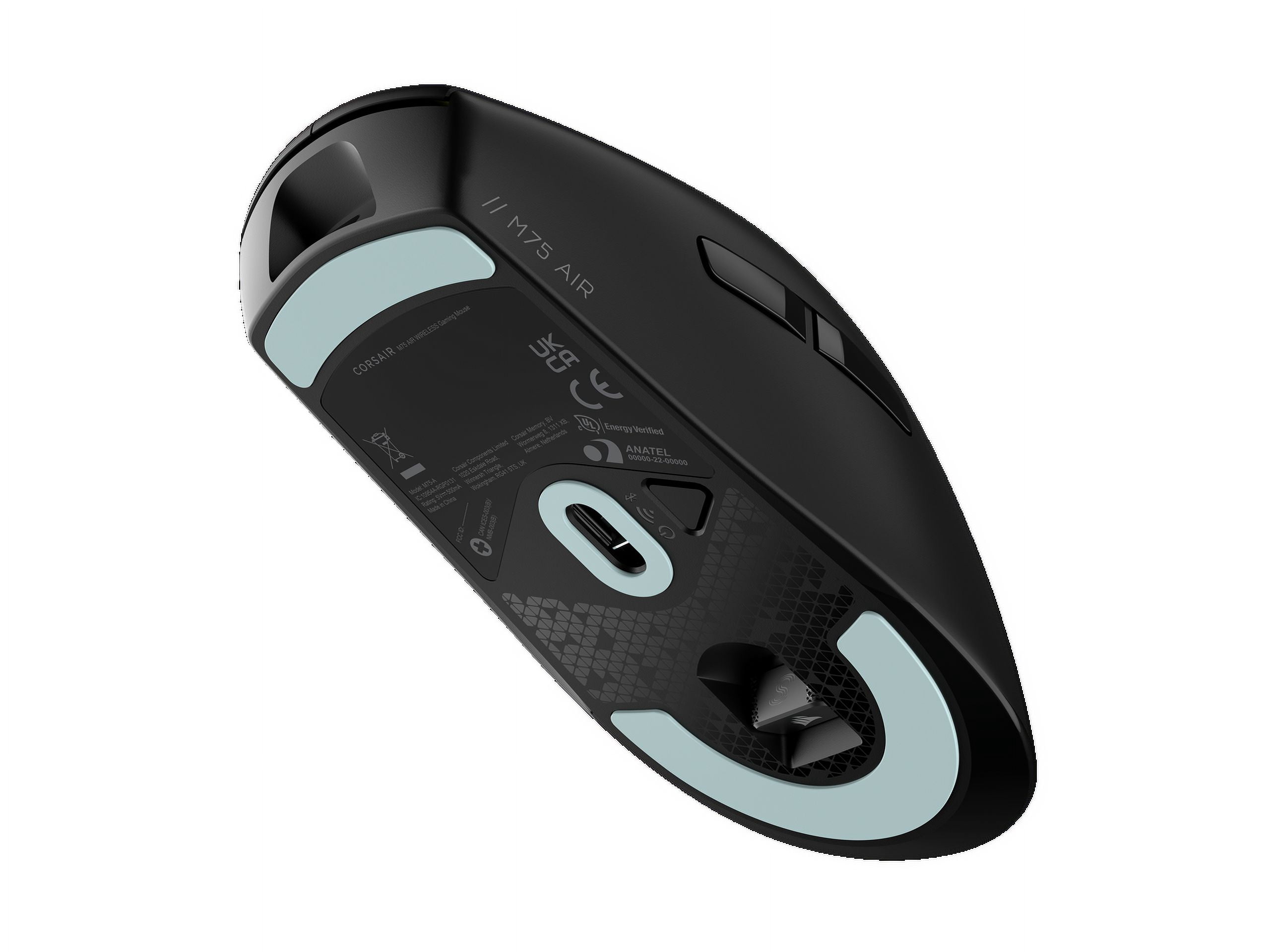 CORSAIR M75 AIR WIRELESS Ultra-Lightweight Gaming Mouse, SLIPSTREAM WIRELESS, 26,000 DPI, symmetrical design, 60g (CH-931D100-NA) - Black