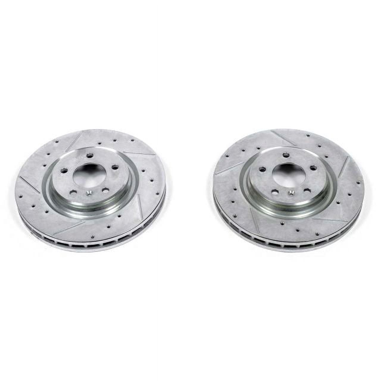 Power Stop Front Pair of Drilled and Slotted Brake Rotors AR8281XPR