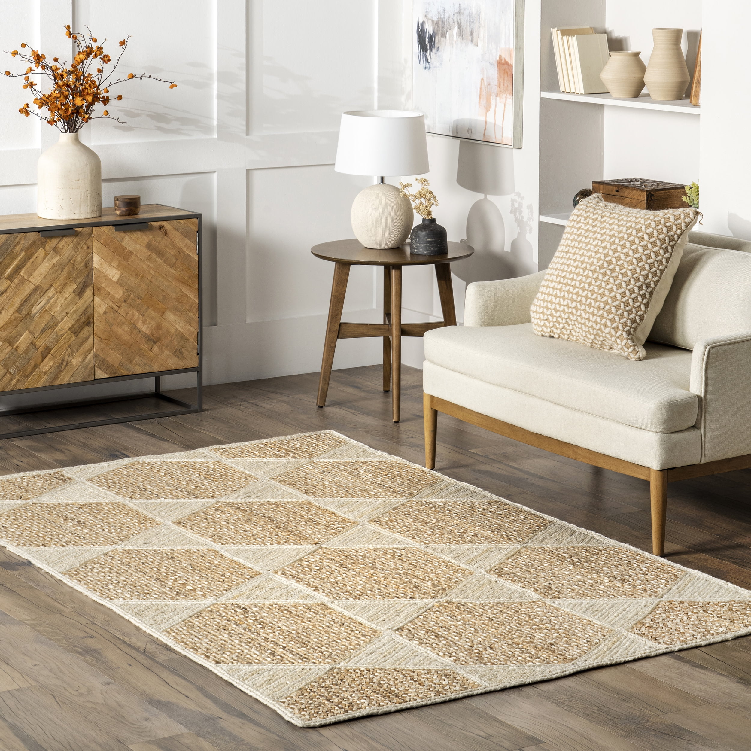 nuLOOM Affton Coastal Jute Area Rug, 5' x 8', Ivory