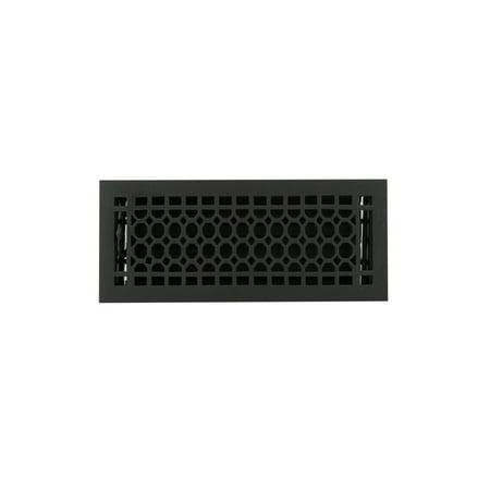 

Signature Hardware 917438-4-12 Honeycomb Cast Iron Floor Register - Black