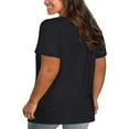 thumbnail image 2 of Sherrylily Womens Plus Size T-Shirts Tops Summer V Neck Criss Cross Tunic Casual Loose Tees, 2 of 3