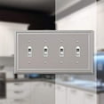 thumbnail image 3 of Amerelle 94T4N Continental Wallplate, 4 Toggle, Cast Metal, Satin Nickel, 1-Pack, 3 of 4
