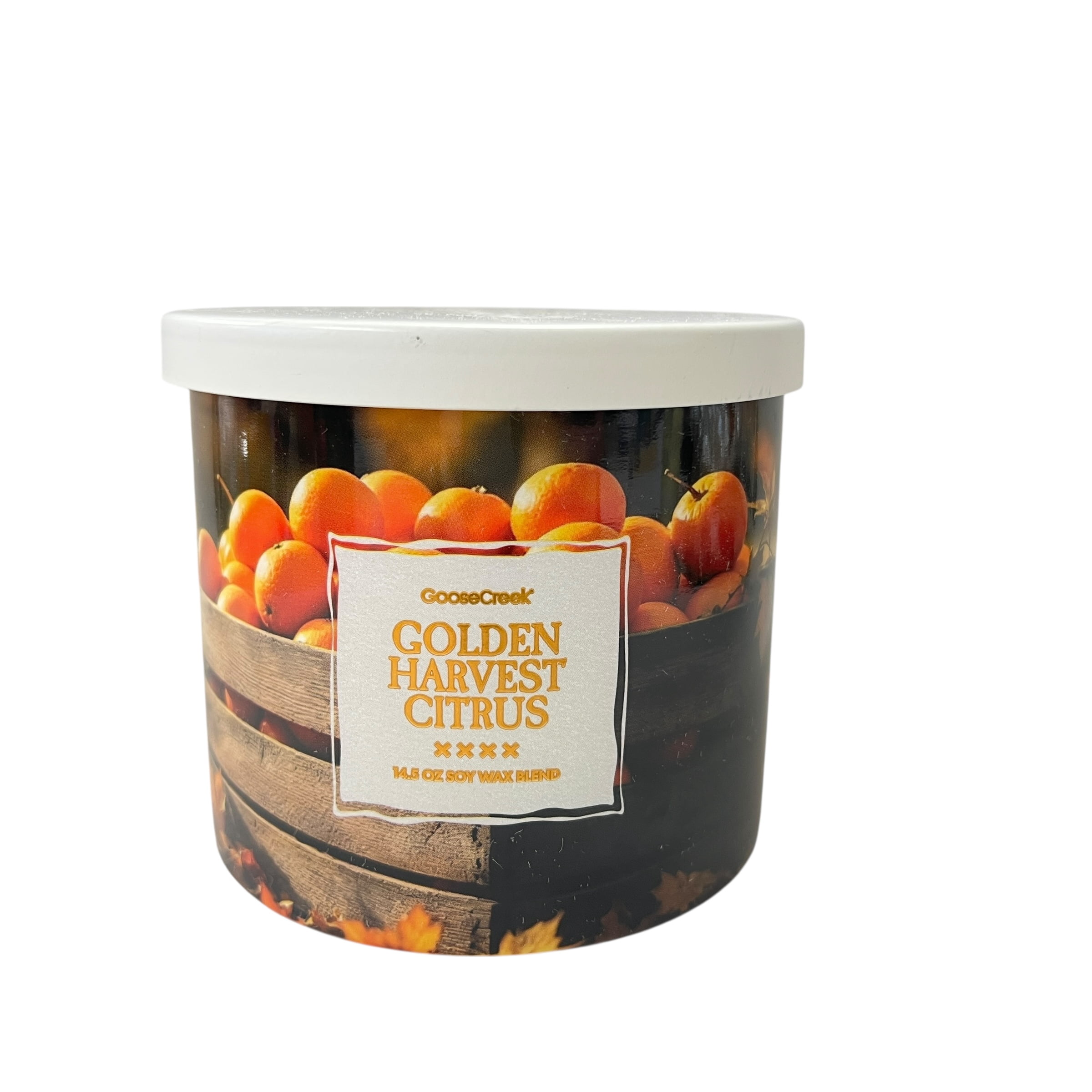 Goose Creek Golden Harvest Citrus Scented 3 Wick Candle 14.5 oz