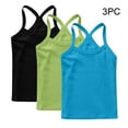 thumbnail image 4 of GERsome 3 Pack Girls Tank Tops Soft Cotton Undershirts Toddler Kids Girls Sleeveless Camisole Tops Summer Round Neck T Shirts, Sizes 6-7 Years, 4 of 9