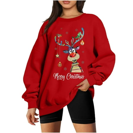 

Christmas Shirt Tops Womens s Shirt Funny Christmas Tee Short Sleeve T Shirt Print T-shirt Tops Blouse Gift For Womens T Shirts for Women US Christmas Pajamas for Family Ugly Christmas Sweater