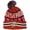 Red, variant on Native Pride Dream Catcher Cuffed Knit Winter Hat Pom Beanie (Light Gray)