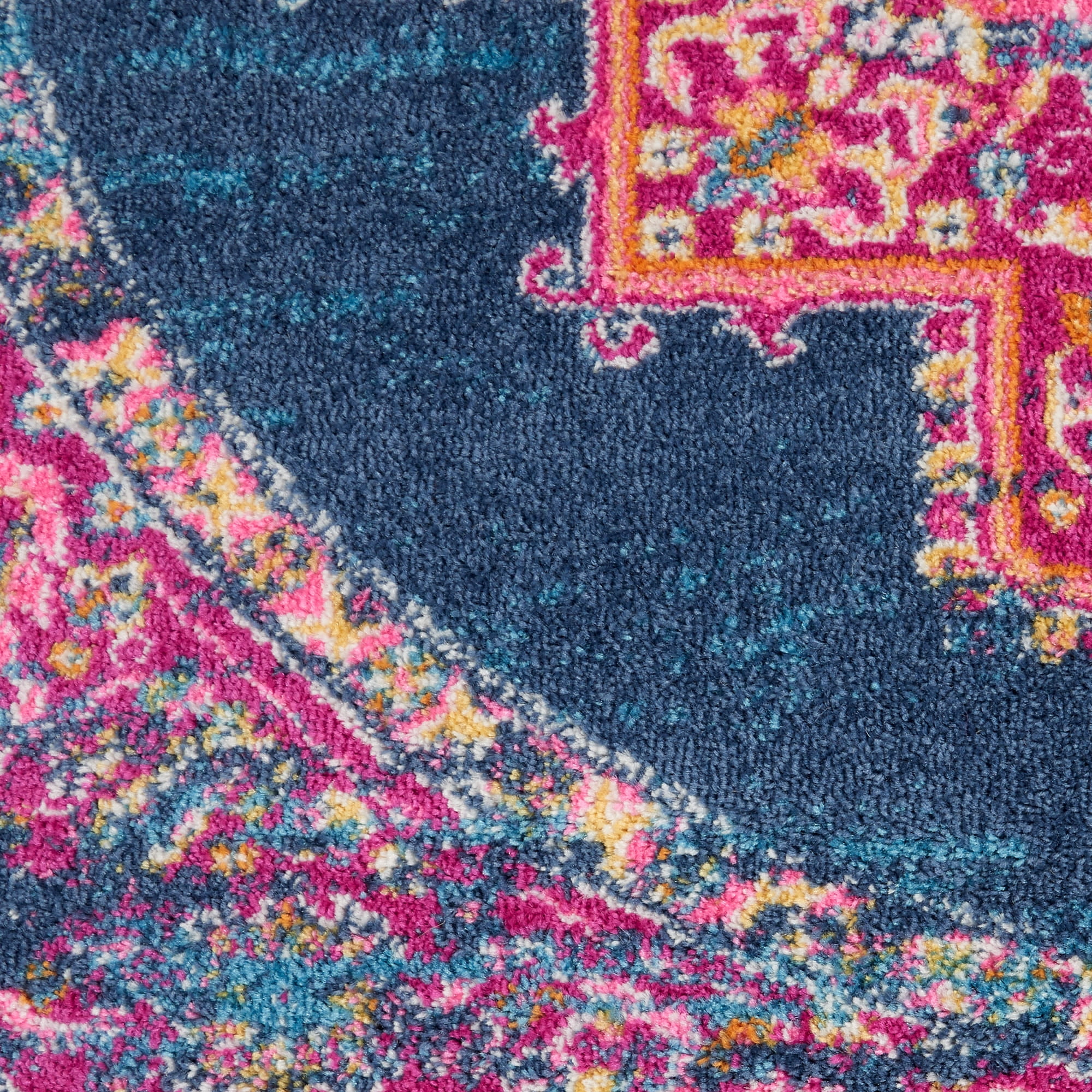 Nourison Passion Persian Blue 8' x ROUND Area Rug, (8 Round)