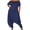 Navy, variant on Women'S Plus Navy Off the Shoulder Harem Jumpsuit