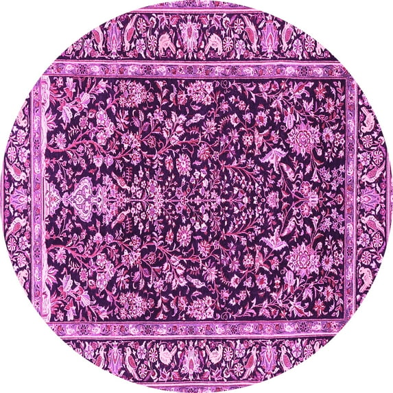 Ahgly Company Indoor Round Persian Pink Traditional Area Rugs, 6' Round