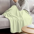 thumbnail image 3 of Yellow White Stripe Blanket Soft Cozy Warm Throw Blanket for Couch, Plush Fuzzy Flannel Fleece Blankets for Sofa, Modern Minimalist Geometric Striped Bed Blankets Lightweight Gifts for Women, 40"x50", 3 of 9