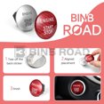 thumbnail image 7 of BINB ROAD Engine Start Stop Push Button Cover Trim Carbon Fiber Compatible with Mercedes Benz A C SL GLA GLC ML Class ,Red, 7 of 7