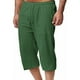 thumbnail image 4 of Pantalones de Lino Casual Suelto Cortado, Color Sólido Cordón Mezcla de Algodón para el Uso Diario, 4 of 6