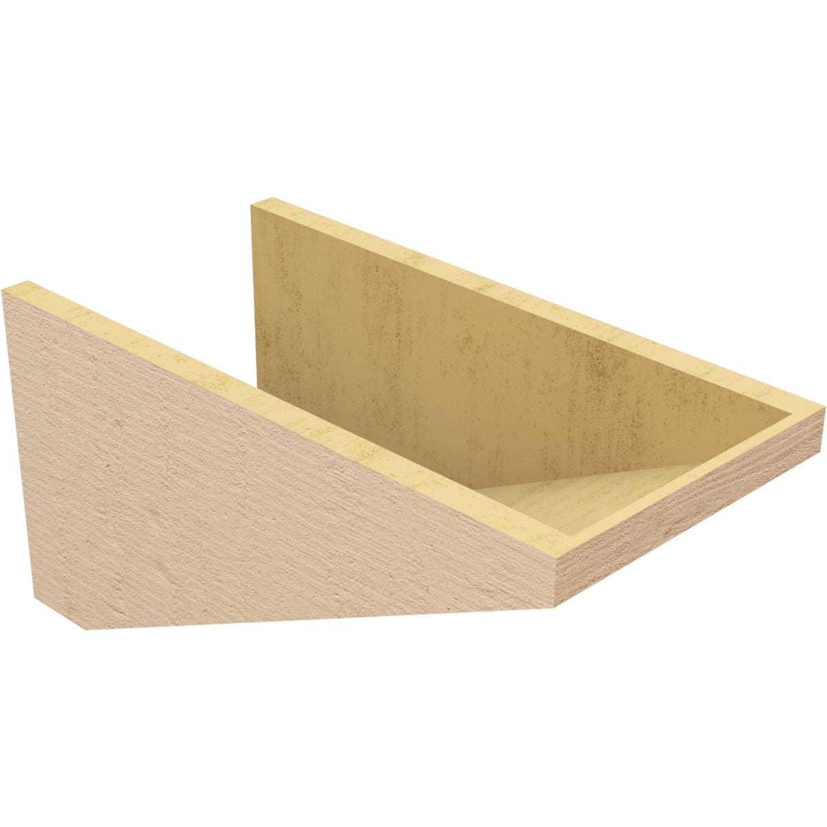 11"W x 22"D x 11"H Wide Concord Rough Cedar Woodgrain TimberThane Corbel, Primed Tan