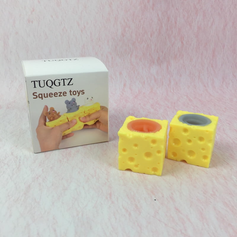 TUQGTZ Squeeze toys - Adorable Cheese & Mouse Design,Satisfying Stress Relief
