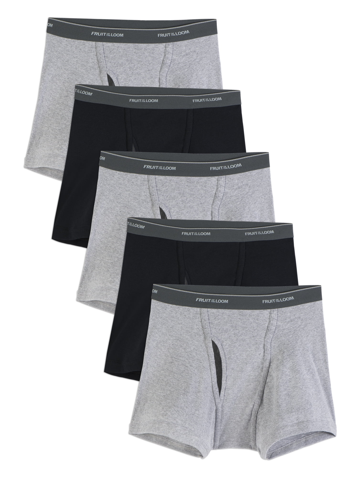 Fruit of the Loom Men's CoolZone Fly Black and Gray Short Leg Boxer ...