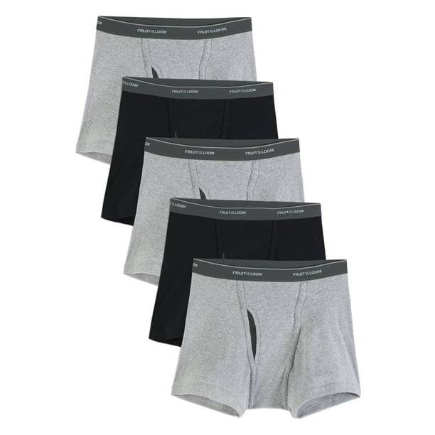 Fruit of the Loom Men's CoolZone Fly Black and Gray Short Leg Boxer ...