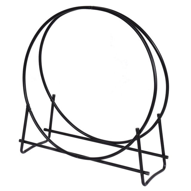 Soporte de almacenamiento de madera tubular de acero para leña