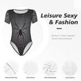 thumbnail image 4 of Balery Black Spider On Web Body de cuello redondo de manga corta para mujer Tops de manga corta Tops básicos-Small, 4 of 7
