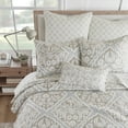 thumbnail image 3 of Levtex Home - Becker Taupe - Euro Sham Set of 2 - Diamond - Grey and Cream - (26x26in.) - Reversible - Cotton, 3 of 4