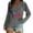 Grey, variant on Seductiva Spring Tops Women's Long Sleeve Shirts Workout Women's Fashionable and Casual V Neck Retro Printed Long Sleeve Top T Shirt Breathable & Easy Care Fabric Lightweight Soft