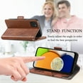 thumbnail image 2 of Case for Samsung Galaxy A03S Cover Leather Wallet Folio Case Book Design Flip Magnetic Closure - Brown, 2 of 5