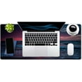 thumbnail image 4 of Desk Mat, Extended Gaming Mouse Pad (35.4x15.7 in), Large Non-Slip Rubber Base Mousepad with Stitched Edges, Waterproof Keyboard Mouse Mat Desk Pad for Work, Office, Home - Sunset Over The sea, 4 of 6