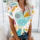 thumbnail image 2 of Blusa con estampado floral de manga corta con cuello en V para mujer OAVQHLG3B Store  lin121212, 2 of 4