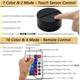thumbnail image 2 of FYBTO Hello Kitty 3D Night Light Anime Led Table Lamp USB Charge with Touch Switch for Party Kids Bedroom Decor Birthday Gift 16 Colors Remote Control for Bedside Neon Light Desk Lamp, 2 of 5