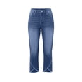 thumbnail image 6 of Capri Jeans for Women High Waisted Stretchy Cropped Skinny Trendy Split Hem Summer Casual Capri Denim Pants with Pockets, 6 of 6