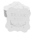 thumbnail image 1 of Inkdotpot Real Silver Foil Bracket Shape Paper Hang Tags Thank You Bridal Shower Favor Tags Pack Of 100, 1 of 7