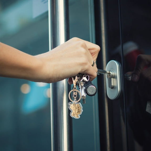 Raindrops  5 Pcs Dragon Key Ring Decorations Shaped Large Year of The Keychain Golden