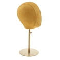 thumbnail image 3 of facefd Suede Cork Mannequin Head Hat Rack Cap Wig Holder Display Stand Ginger, 3 of 9