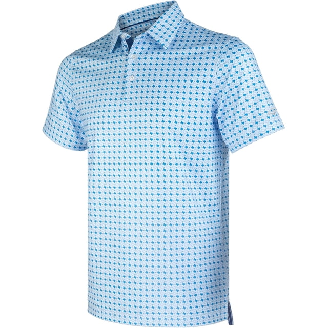 Men's Golf Shirts Short Sleeve Moisture Wicking Dry Fit Print Patterns Collared Performance Polo Golf Shirts for Men
