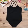 thumbnail image 5 of Doomiva Girl Spaghetti Strap Ballet Dance Leotard Gymnastic Athletic Bodysuit Sports Tank Tops Black L, 5 of 7