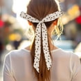 thumbnail image 2 of Unique Bargains 1 Pc Scarf Headband Fashion Print Pattern Neck Scarf for Women Beige Coffee Color, 2 of 5