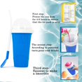 thumbnail image 3 of Slushy Maker Cup Slushie Cup Frozen Magic Cup Squeeze Cup Doble capa Slushy Maker DIY Tazas de batidos caseras (azul + rosa), 3 of 5
