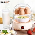 thumbnail image 1 of Hervidor de huevos multifuncional, vaporizador de huevos eléctrico, máquina de cocina de desayuno, cocina de huevos de doble capa, Mini vaporera, cazadorero de cocina, 1 of 6