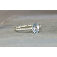 thumbnail image 3 of HeartsAndYou 1ct Natural Blue Aquamarine & Diamond Ring 100% 14k SOLID Yellow Gold Accent, 3 of 9
