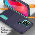 thumbnail image 3 of Allytechgroup Moto G 5G 2025 Case with Screen Protector, Rugged Hybrid Military Grade Shockproof Invisible Kickstand Anti-Scratch Bumper Phone Case Cover for Motorola Moto G 5G 2025,Blue+Mint, 3 of 8