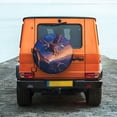thumbnail image 6 of KLL Starry Sky Flying Tiger Pattern 14-17 inch Spare Tire Cover Universal Wheel Protector for Truck SUV Trailer Camping Rv Tire Covers-17 inch, 6 of 6