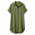 thumbnail image 5 of Women Cotton Swimsuit Coverup Shirt Dress Button Down Bathing Suit Cover Up Beach Vacation Outfits, 5 of 5
