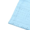 thumbnail image 7 of ClodeEU Women's Plus Size Crochet Lace Round Neck Top,Asymmetric Hem Long/3/4 Sleeve Blouse Light Blue,Womens Plus XXXL, 7 of 7